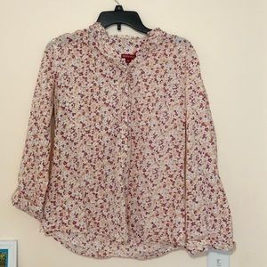 Long Sleeve Medina Floral Button Up